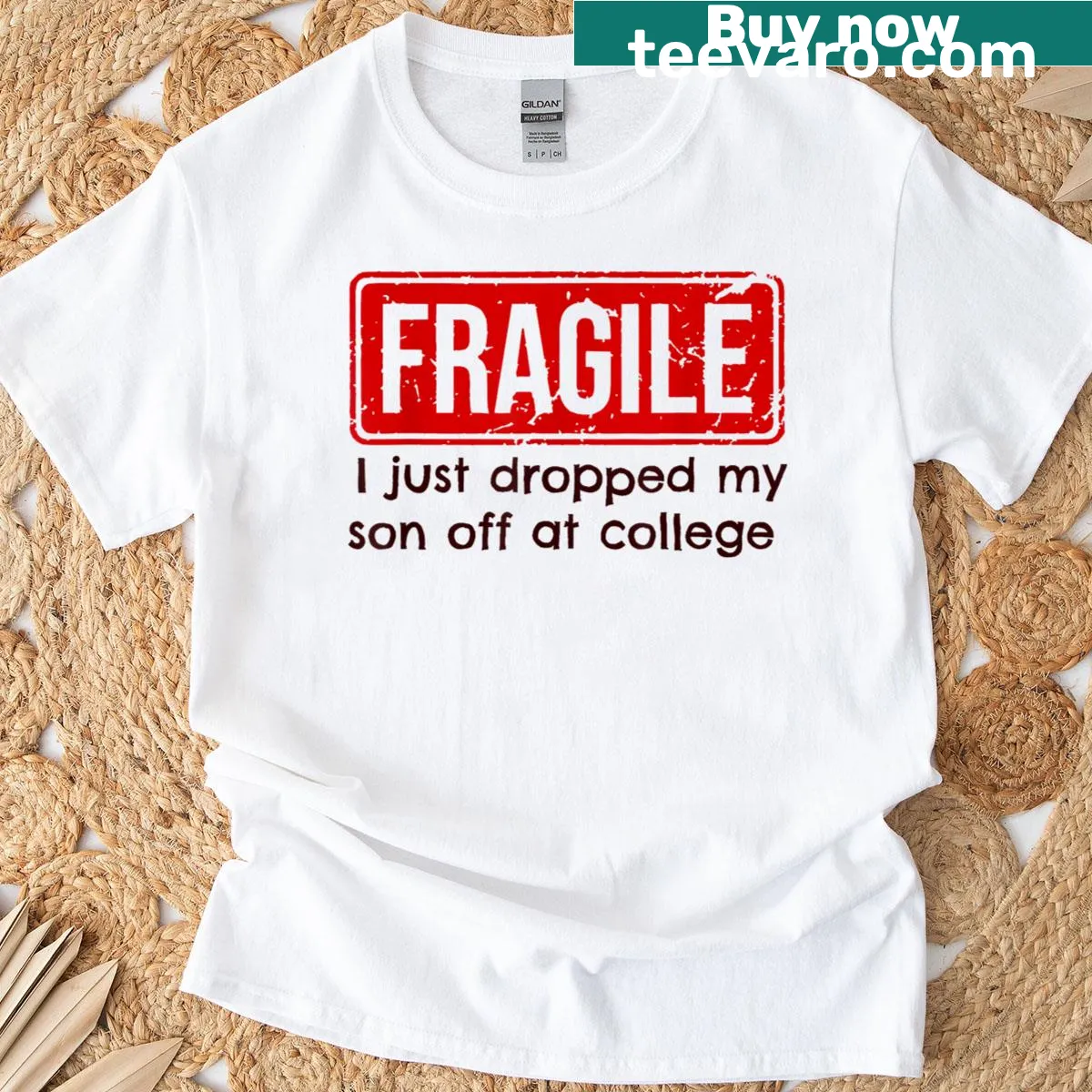 College-themed t-shirt with bold text stating 'Off At College' — on a men's t-shirt