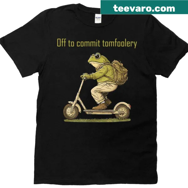 Humorous T-shirt with a frog graphic and funny phrase.