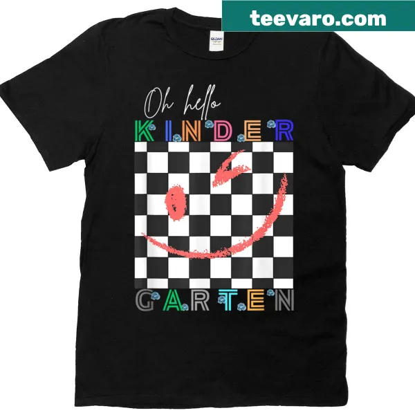 Cute t-shirt designed for kids returning to kindergarten with playful text.