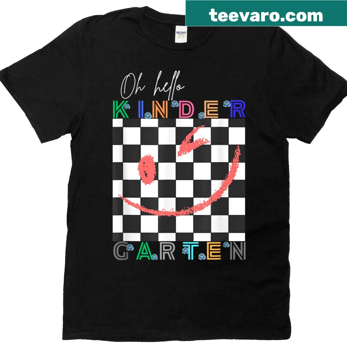 Cute t-shirt designed for kids returning to kindergarten with playful text. — on a men's t-shirt