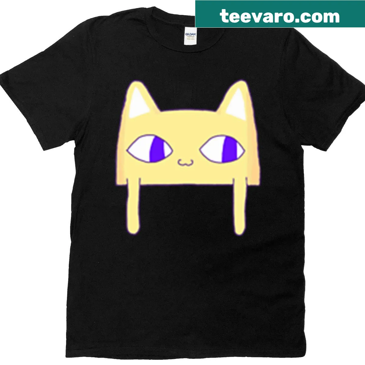 Cute cartoon cat graphic inspired by Omori on a T-shirt. — on a men's t-shirt
