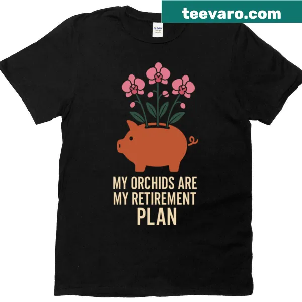 Illustrated orchids with text 'Orchid Grower Whisperer Mom' on a tee
