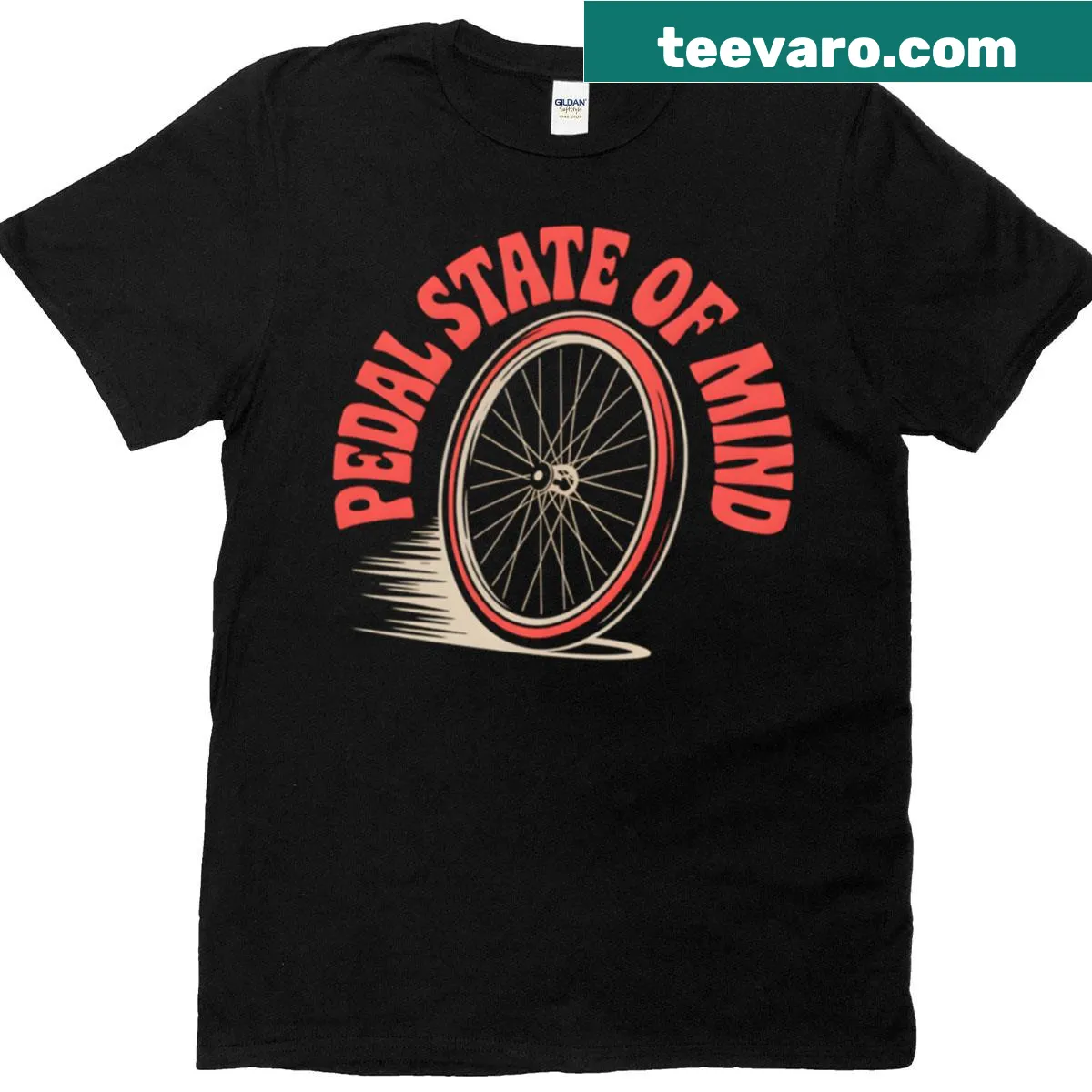 Cyclist mentality graphic on a motivational T-shirt — on a men's t-shirt