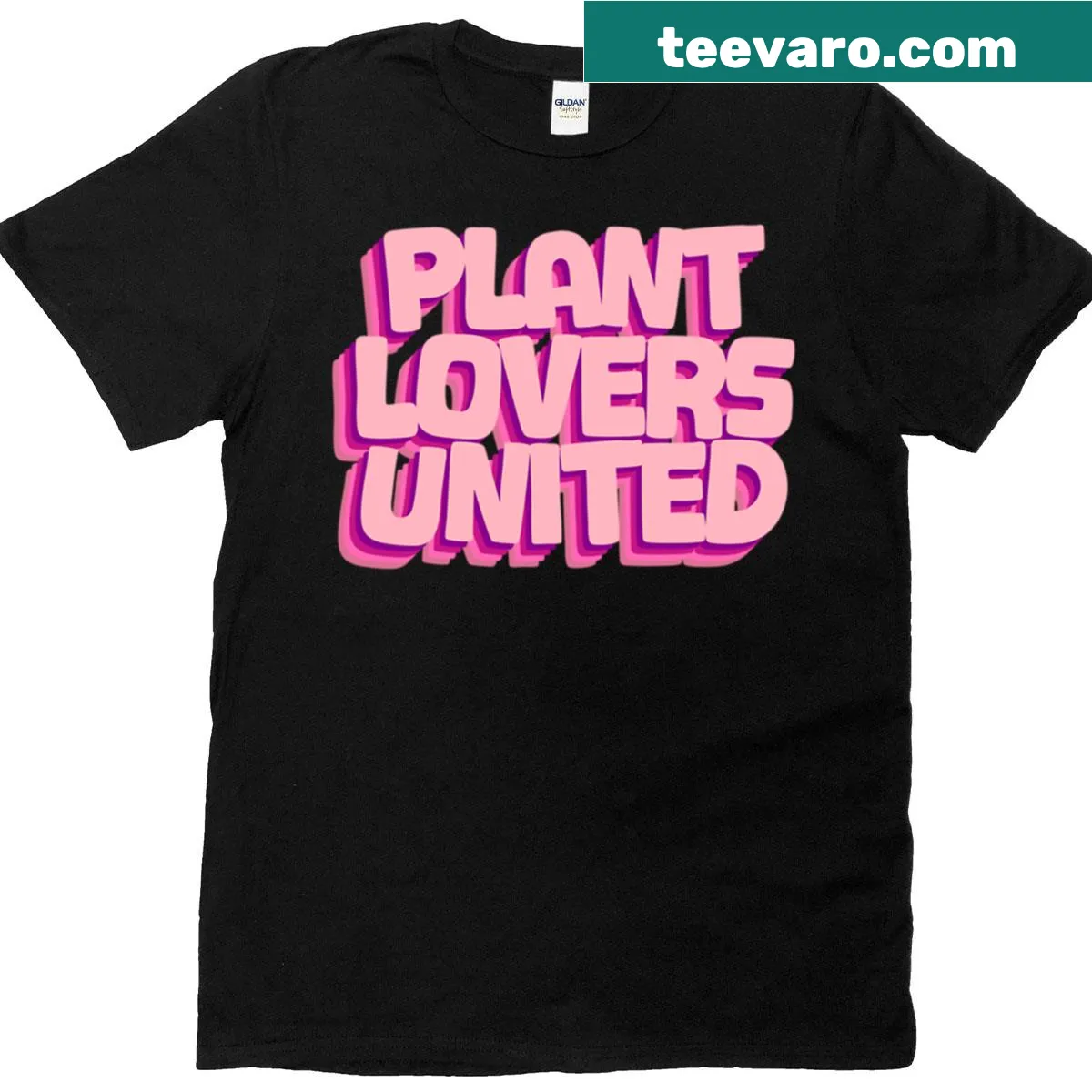 Botanical illustration t-shirt with various green leaves for plant lovers — on a men's t-shirt