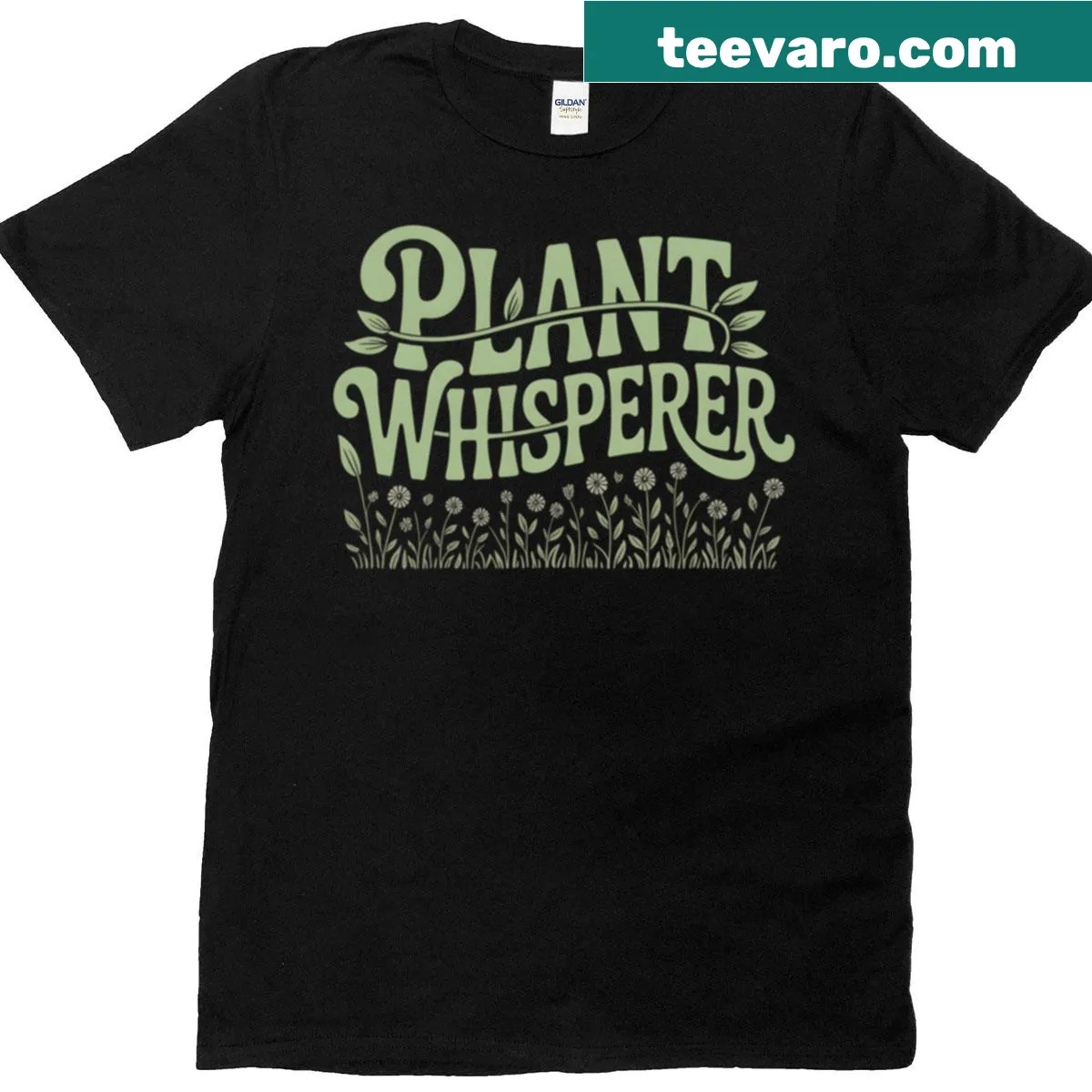 T-shirt featuring 'Plant Whisperer' gardening design — on a men's t-shirt