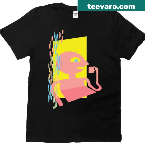 Illustrated design of Prismo the Wish Master on a t-shirt