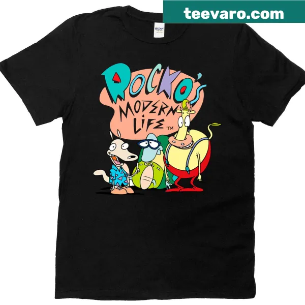 Original logo of 'Rocko's Modern Life' on T-shirt