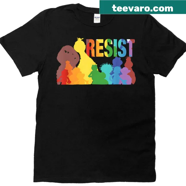 Rainbow character graphic t-shirt promoting positivity and resilience