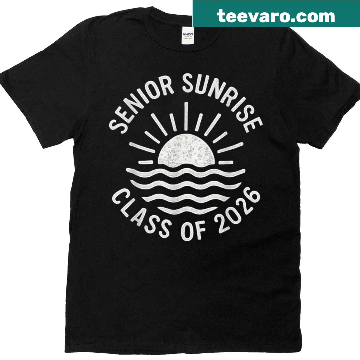 Graduation Class of 2026 Senior Sunrise typographic design on a T-shirt — on a men's t-shirt