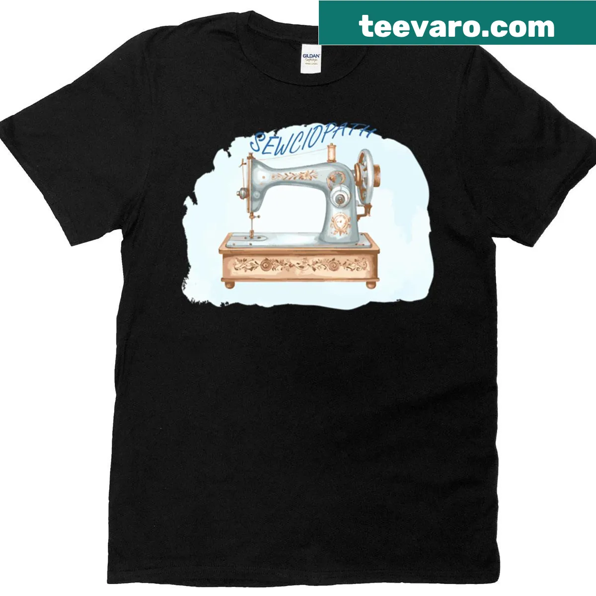 Funny sewing-themed T-shirt for enthusiasts featuring humorous typography — on a men's t-shirt