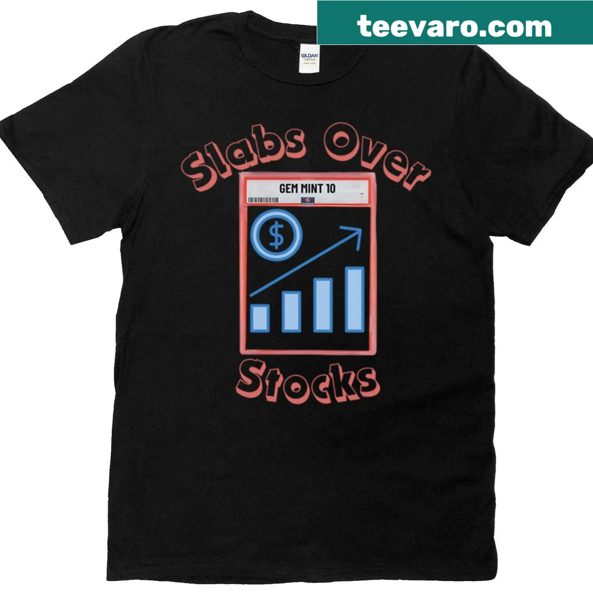 T-shirt with a bold message about sports card collecting — on a men's t-shirt