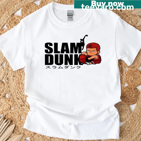 Hanamichi Sakuragi slam dunk illustration T-shirt design.
