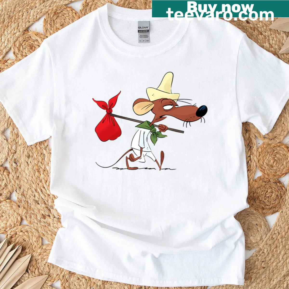 Humorous Slowpoke Rodriguez T-shirt design with playful typography. — on a men's t-shirt