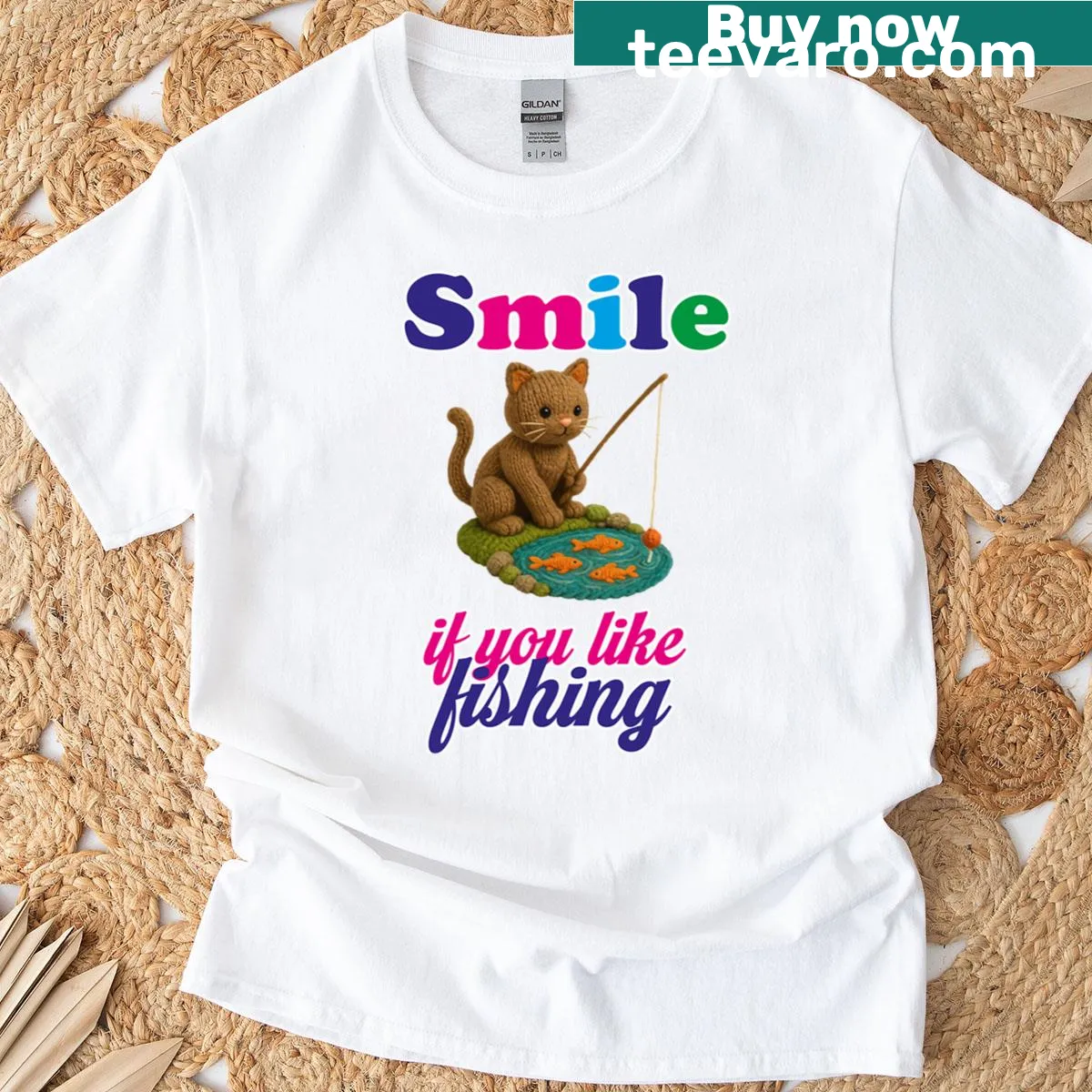 Typography design promoting fishing on a T-shirt. — on a men's t-shirt