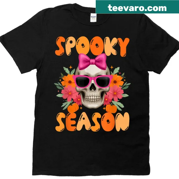 Cute skull with sunglasses and bow tie for Halloween