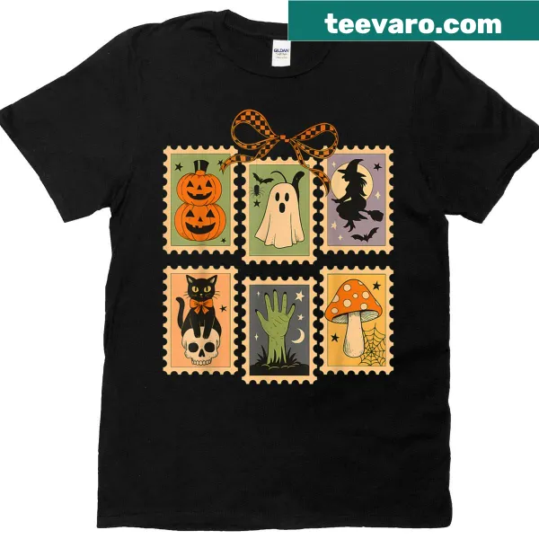 Illustration of a cute black cat on a t-shirt.