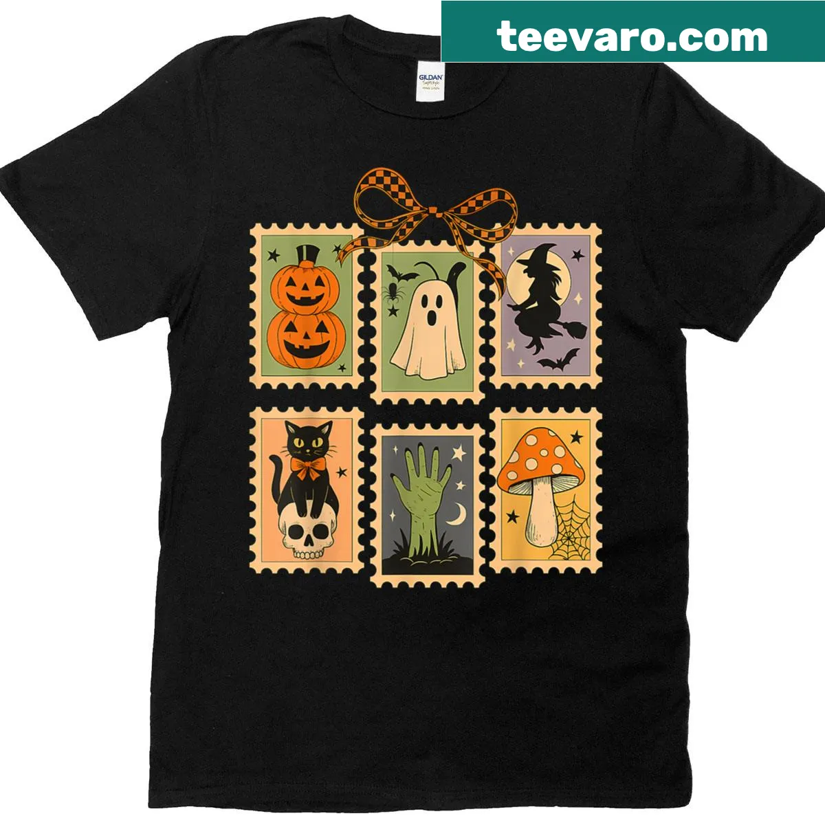 Illustration of a cute black cat on a t-shirt. — on a men's t-shirt