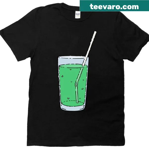 Cute Nichijou-themed t-shirt with fizzy drink illustration