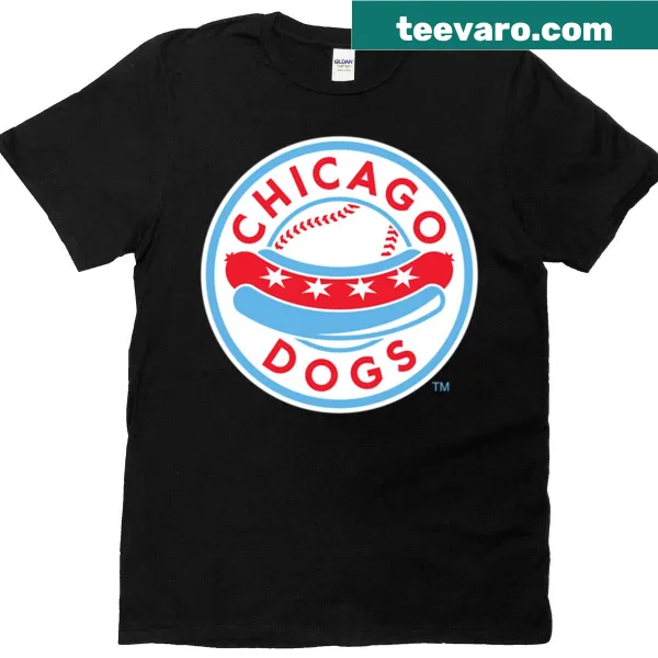 T-shirt featuring the playful text 'The Chicago Dogs' for sports fans