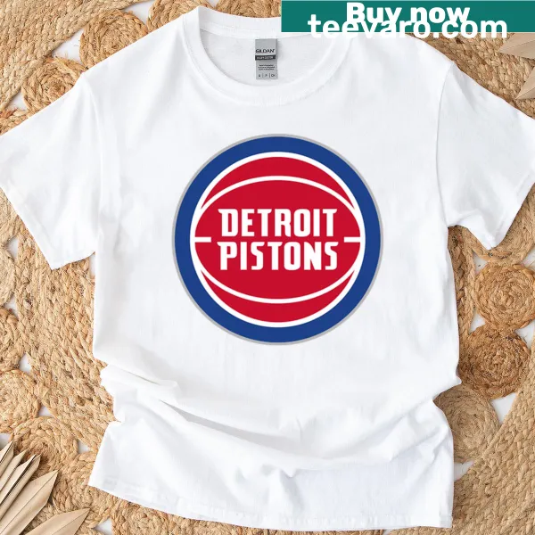 Detroit Pistons logo graphic on T-shirt