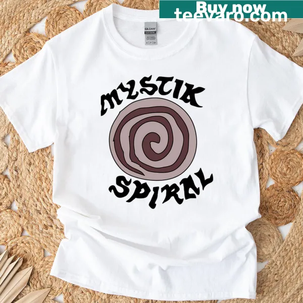 T-shirt featuring an artistic spiral design