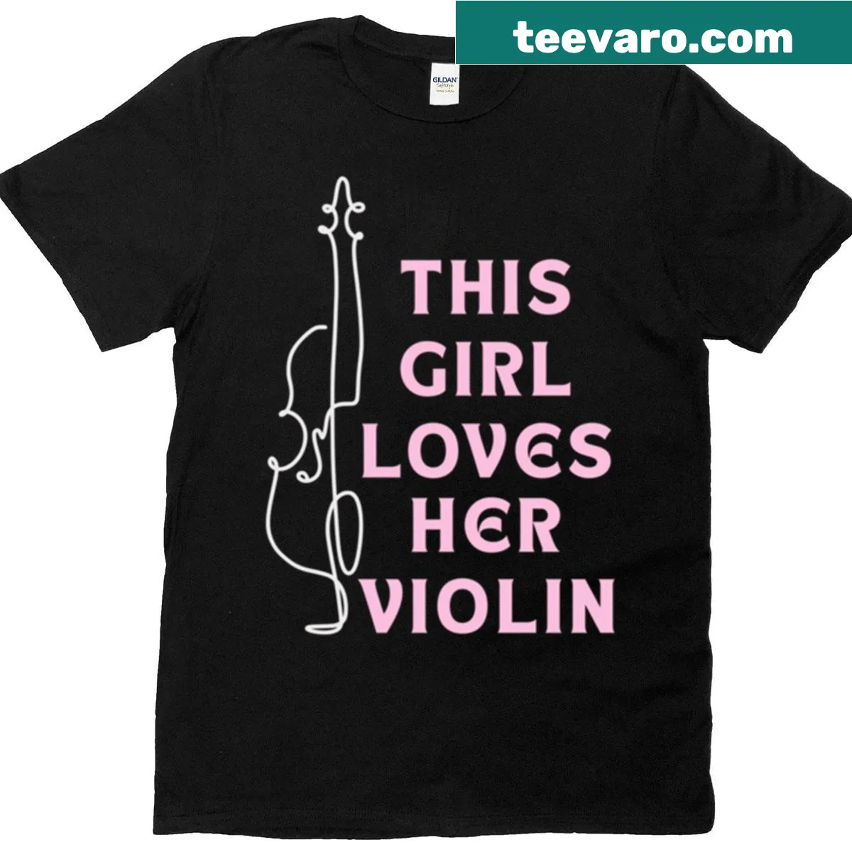 T-shirt featuring a violin graphic and text about loving violin — on a men's t-shirt