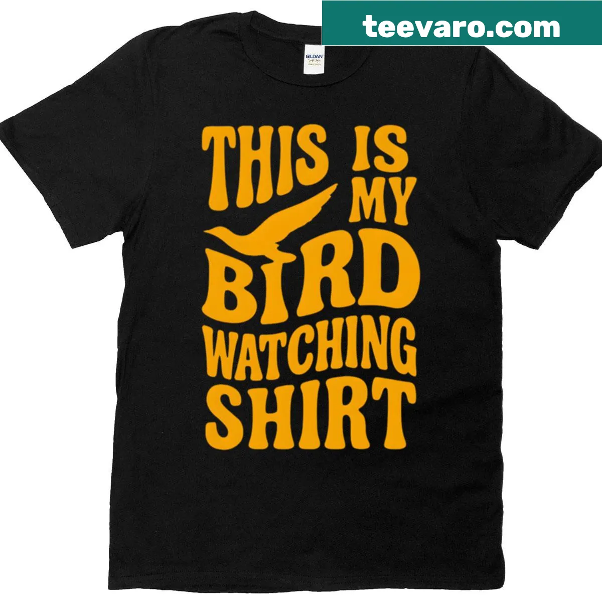 T-shirt featuring the text 'This Is My Birdwatching' for birdwatching enthusiasts — on a men's t-shirt