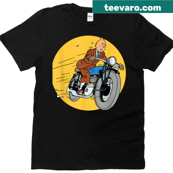 Adventure-themed tin robot illustration t-shirt