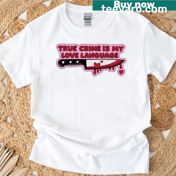 Witty graphic T-shirt for true crime fans