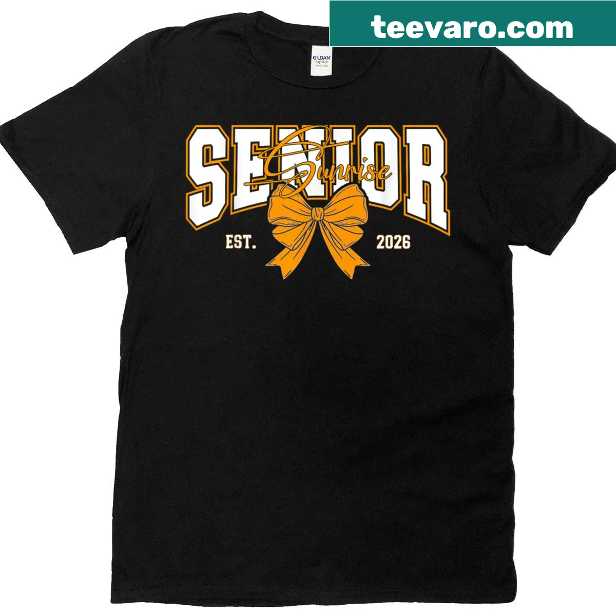 Vintage-style graduation t-shirt with a sunrise graphic for Class of 2026 — on a men's t-shirt
