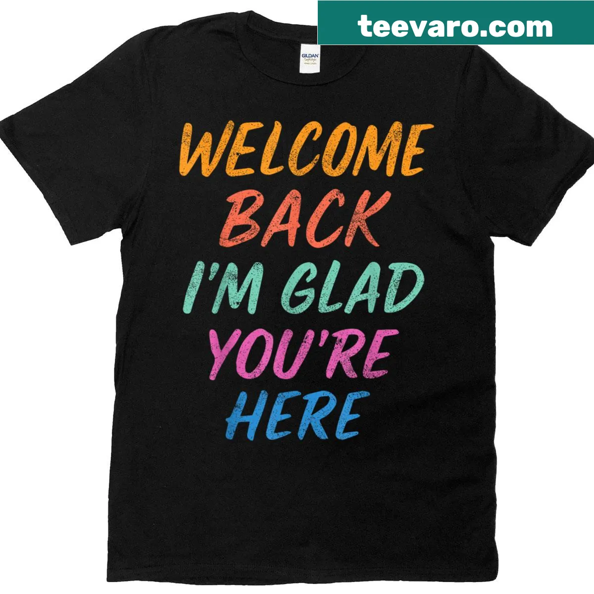 Welcoming back to school T-shirt with positive message — on a men's t-shirt