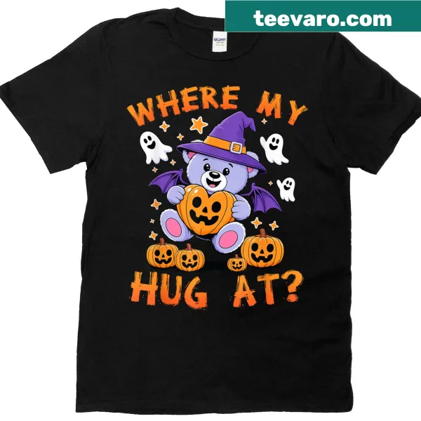 Cute Halloween t-shirt with teddy bear graphic
