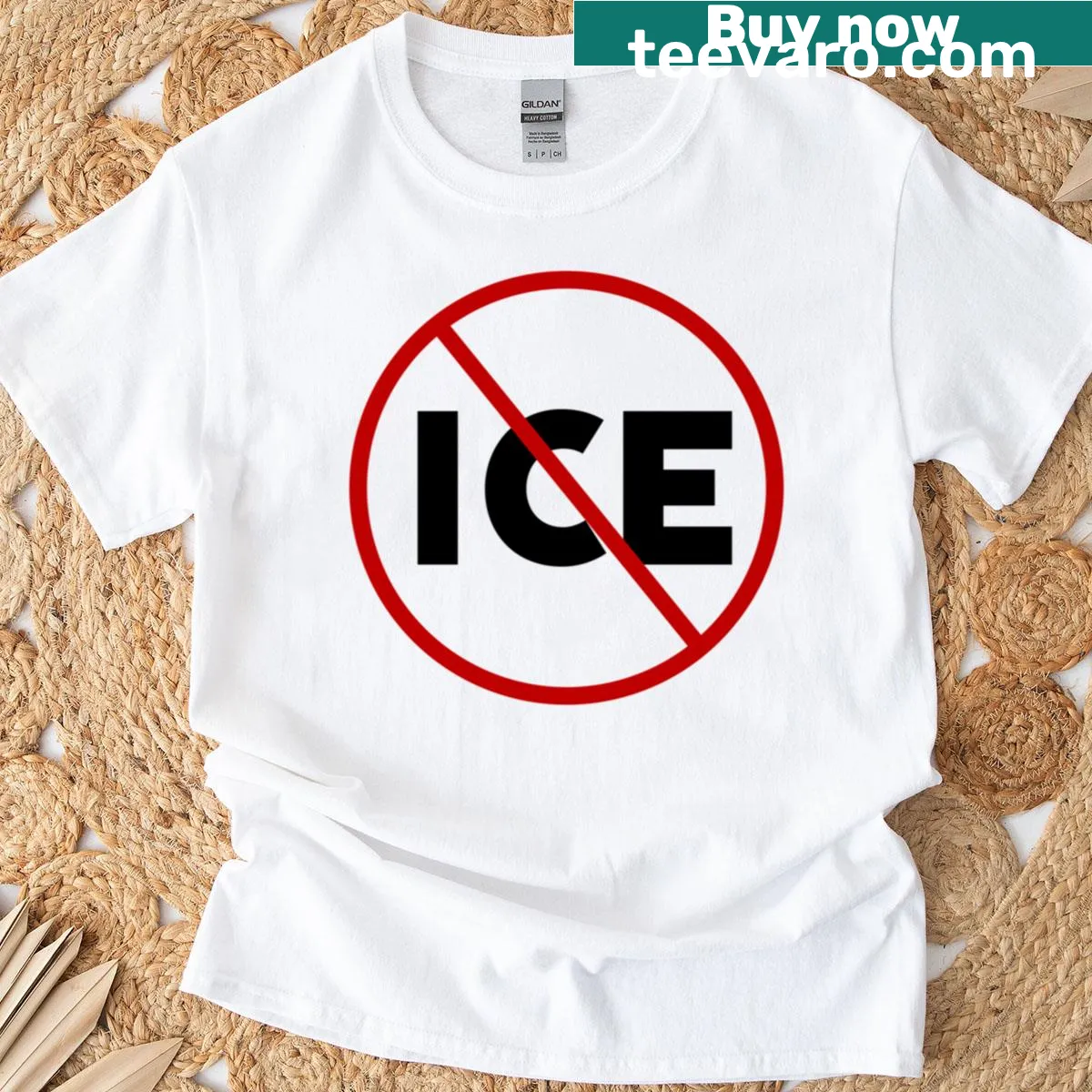 T-shirt with the phrase 'Against Ice' in a fun design — on a men's t-shirt