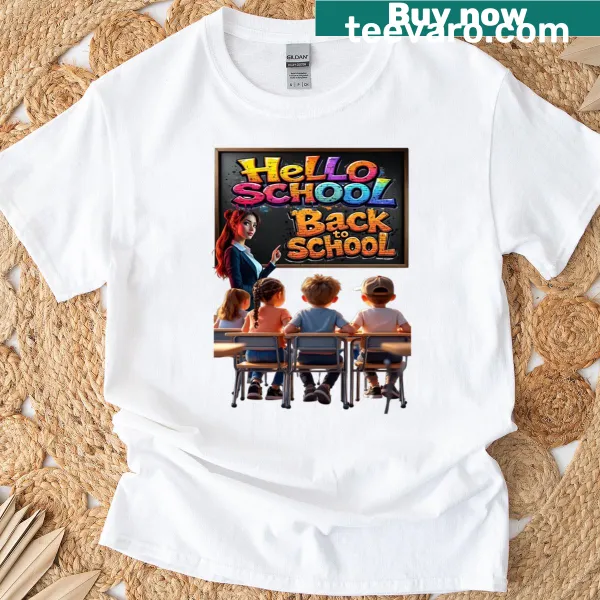 Playful back-to-school themed T-shirt
