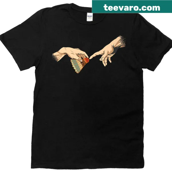 Badminton shuttlecock graphic T-shirt for sports lovers