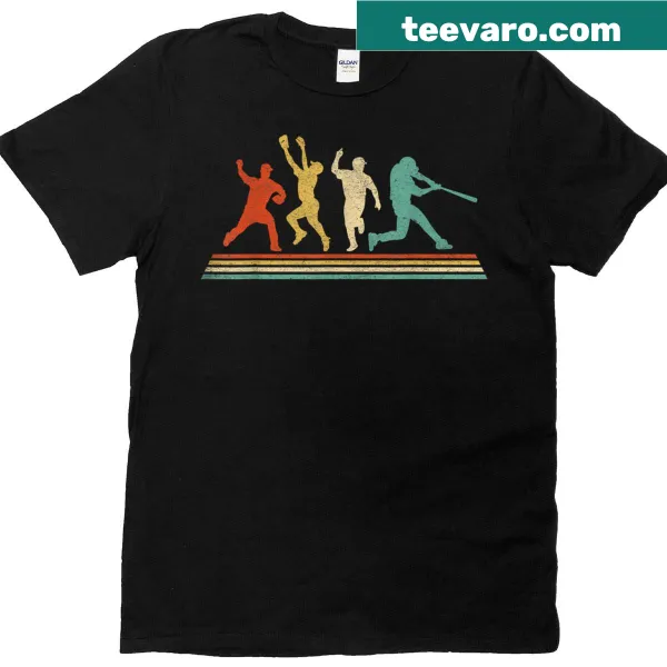 Vintage retro baseball design T-shirt for players and fans