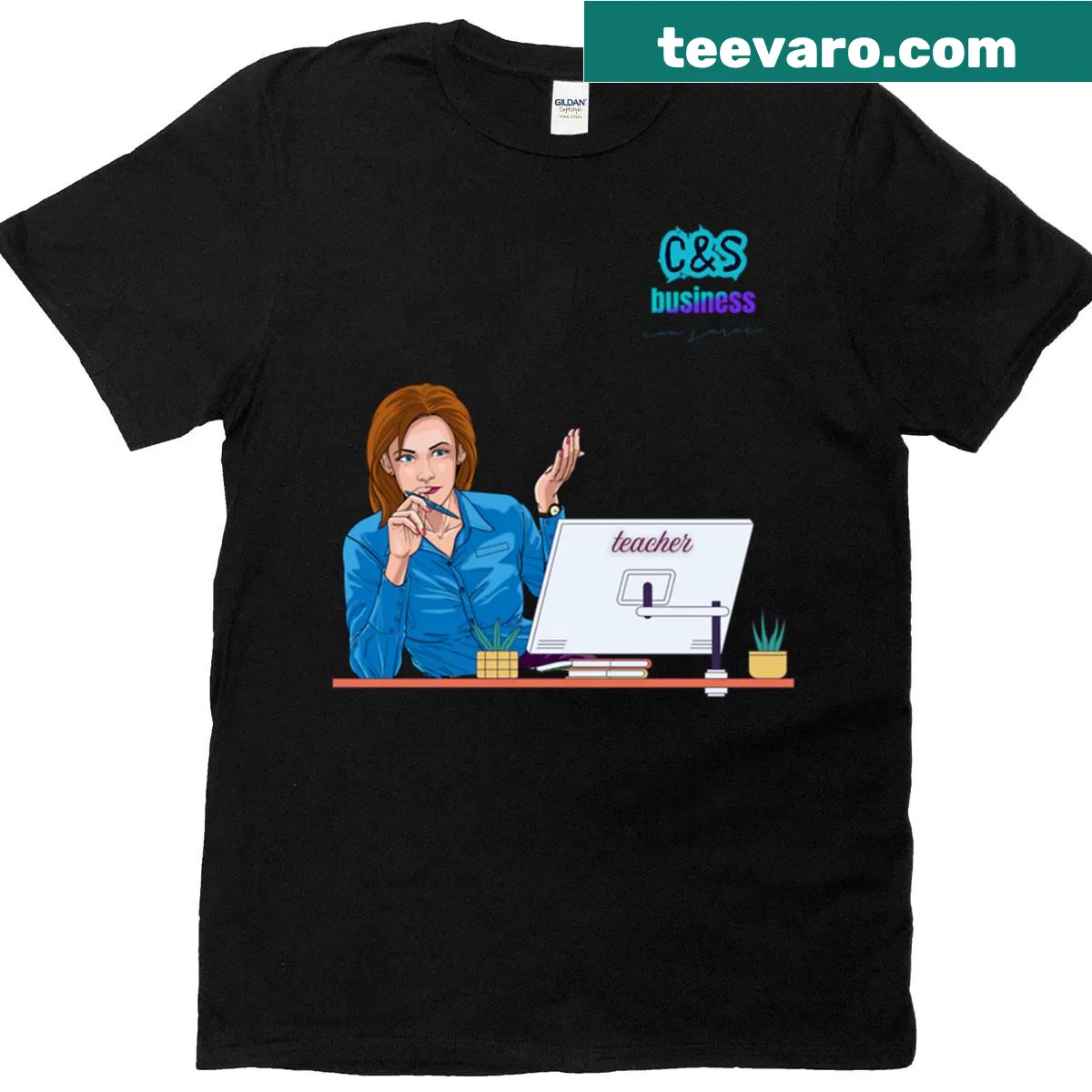 Inspirational text on a teacher appreciation T-shirt. — on a men's t-shirt