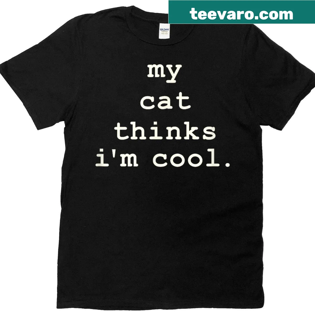 Humorous Cat Cats graphic t-shirt — on a men's t-shirt