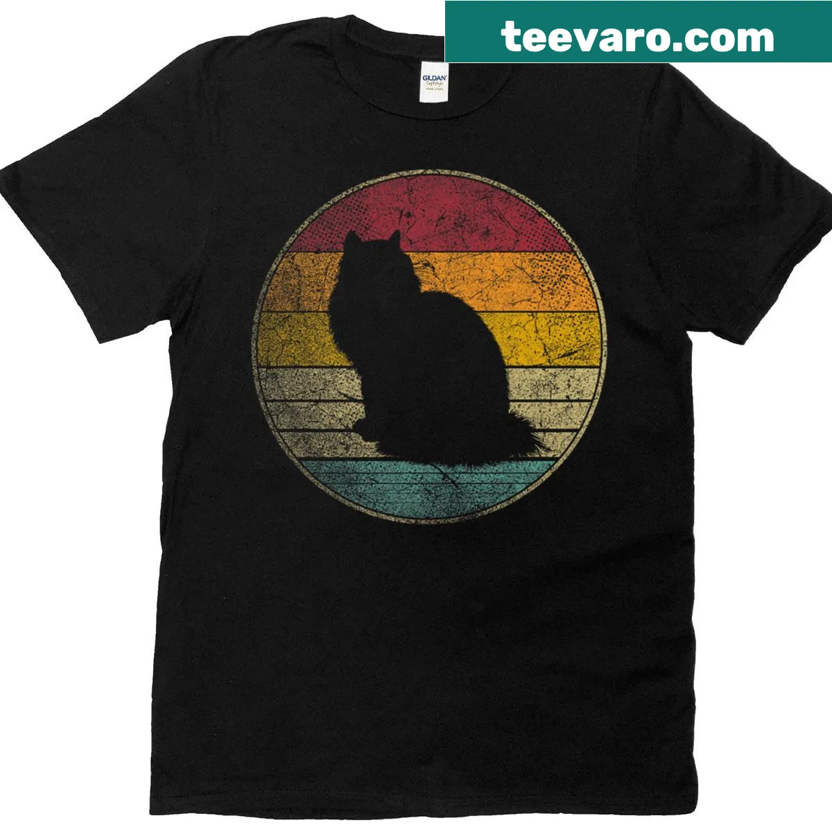 Vintage graphic tee celebrating cats and love — on a men's t-shirt