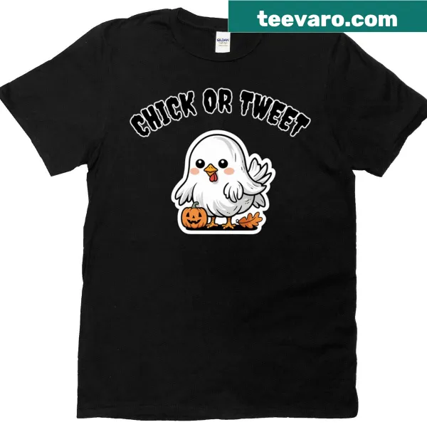 Humorous Chick Or Tweet t-shirt with playful text design