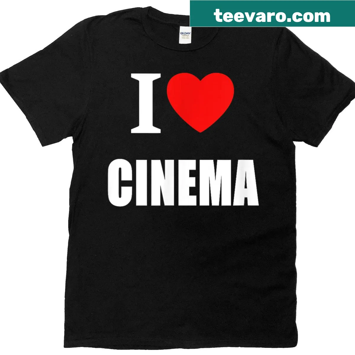 T-shirt designed for movie lovers featuring cinema-themed typography — on a men's t-shirt