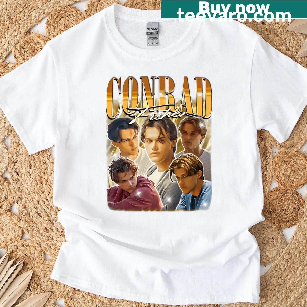 Vintage-style bootleg graphic t-shirt with retro design elements — on a men's t-shirt