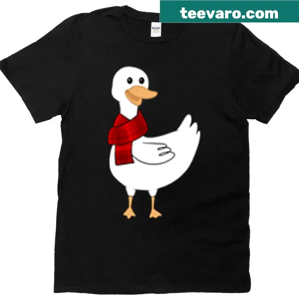 Cute silly goose graphic for autumn on a t-shirt