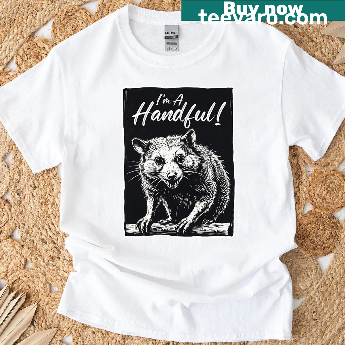 Sarcastic quote T-shirt with white text on a dark background. — on a men's t-shirt