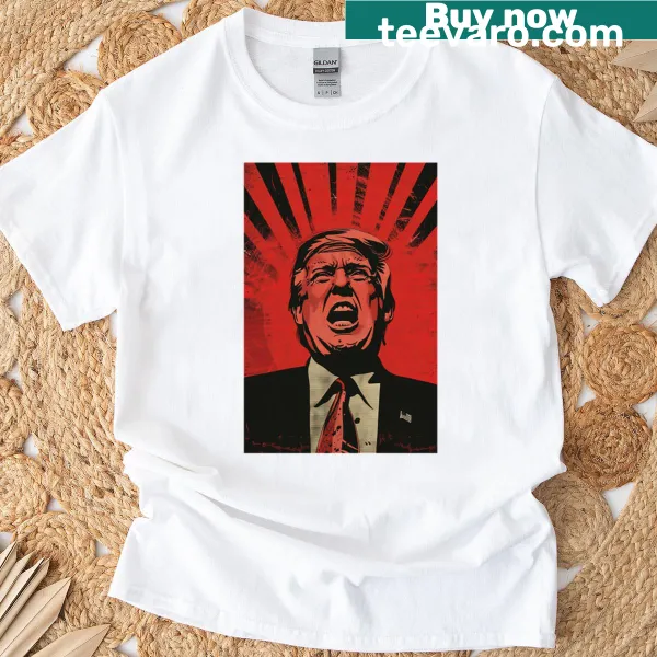 Donald Trump graphic with American flag design