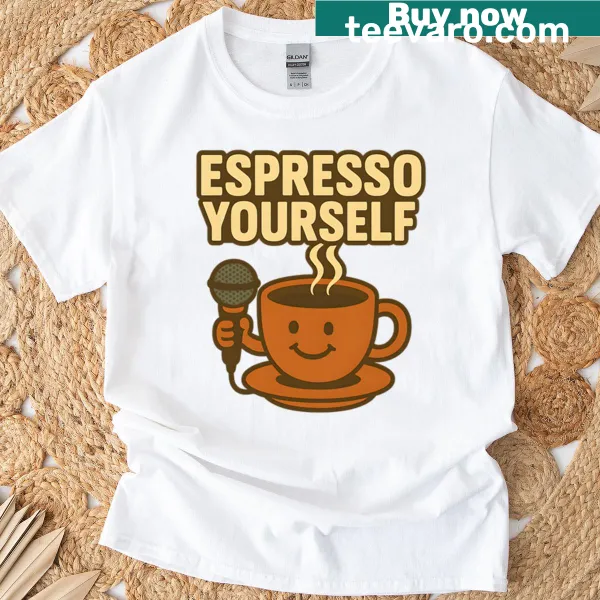 Cute coffee cup illustration with pun text