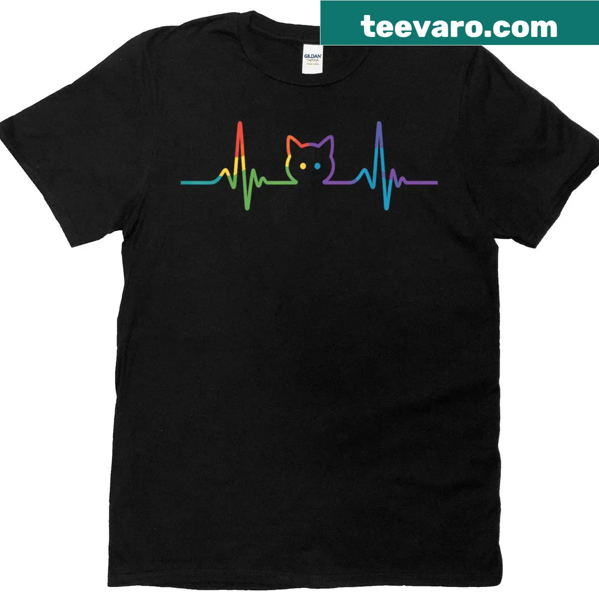 Charming cat lover illustration t-shirt — on a men's t-shirt