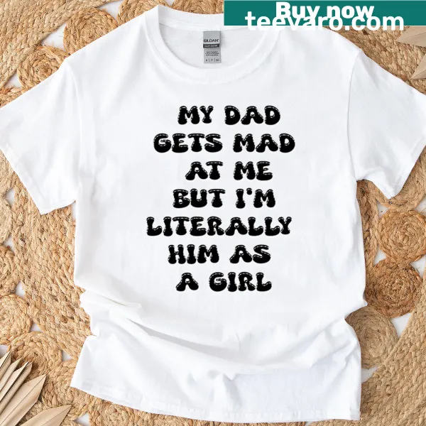 Funny T-shirt with a saying about dads and daughters