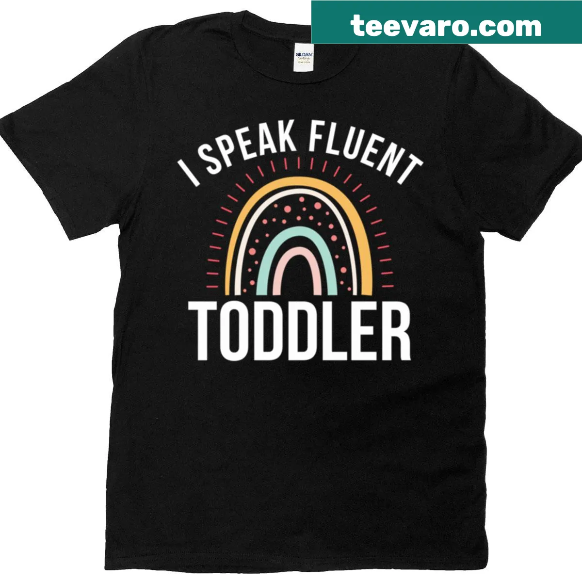 T-shirt for Pre-k teachers featuring 'I Speak Fluent Toddler' — on a men's t-shirt