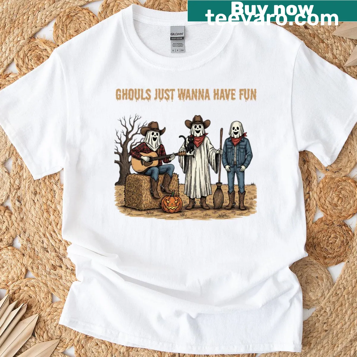 Fun Halloween saying T-shirt with playful typography — on a men's t-shirt